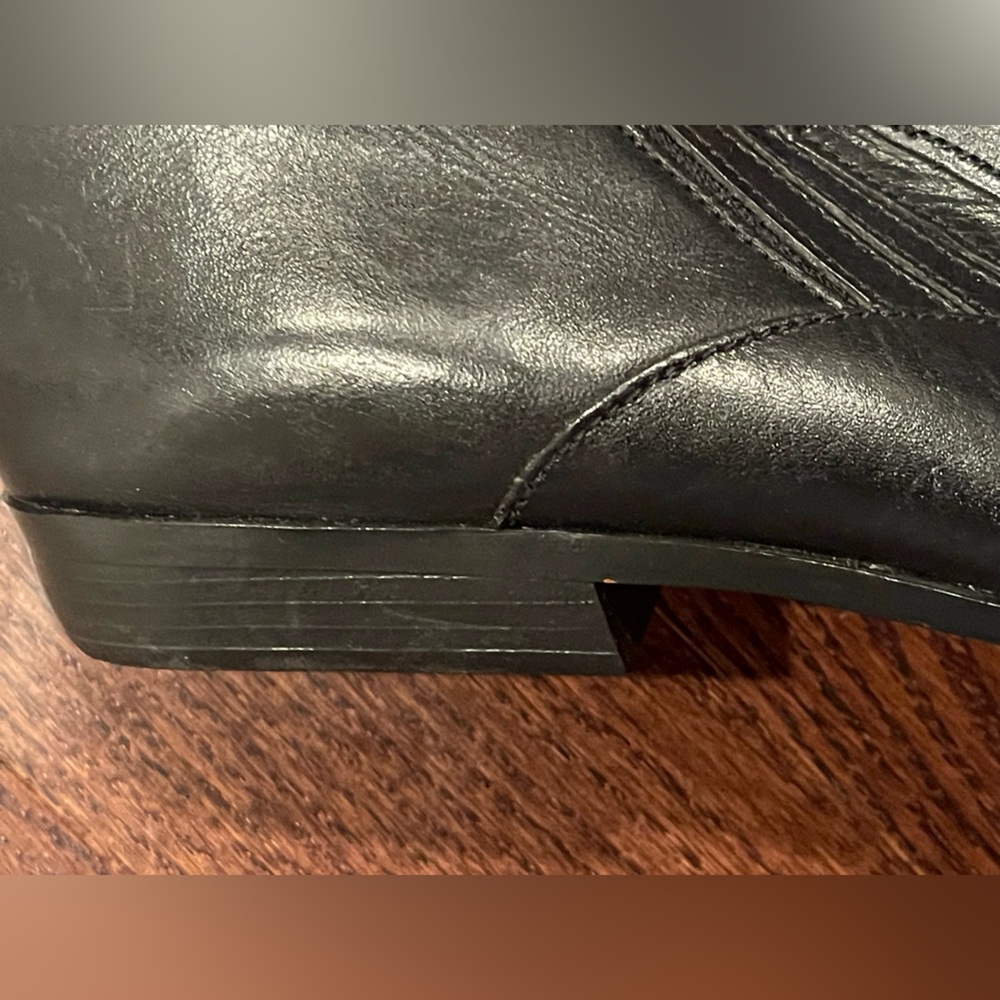 Precis Western Black Leather Pointed Toe00000000000